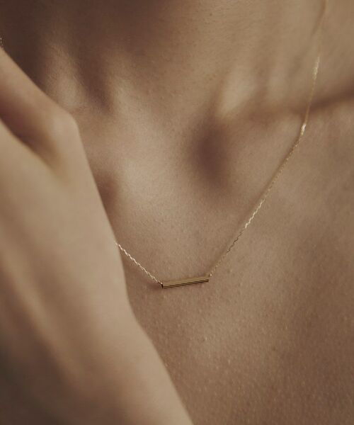 COCOSHNIK / ココシュニック ネックレス・ペンダント・チョーカー | K18カッティングバー ネックレス | 詳細10