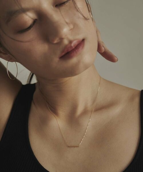 COCOSHNIK / ココシュニック ネックレス・ペンダント・チョーカー | K18カッティングバー ネックレス | 詳細9