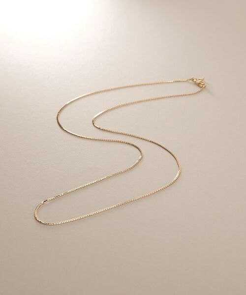 COCOSHNIK / ココシュニック ネックレス・ペンダント・チョーカー | K18ベネチアンフラット ネックレス細 | 詳細1