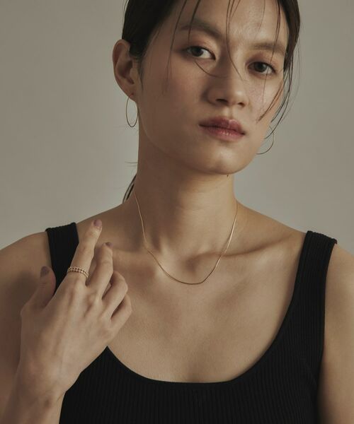 COCOSHNIK / ココシュニック ネックレス・ペンダント・チョーカー | K18ベネチアンフラット ネックレス細 | 詳細6