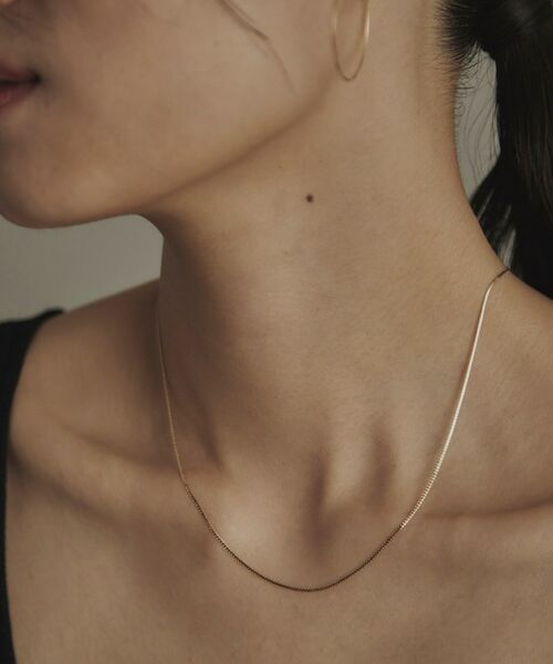 COCOSHNIK / ココシュニック ネックレス・ペンダント・チョーカー | K18ベネチアンフラット ネックレス細 | 詳細7