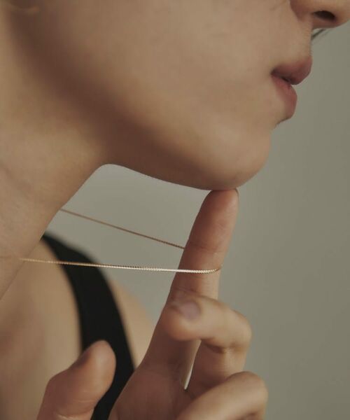 COCOSHNIK / ココシュニック ネックレス・ペンダント・チョーカー | K18ベネチアンフラット ネックレス細 | 詳細8