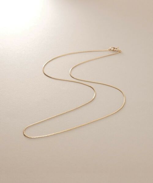 COCOSHNIK / ココシュニック ネックレス・ペンダント・チョーカー | K10ベネチアンフラット ネックレス細 | 詳細1