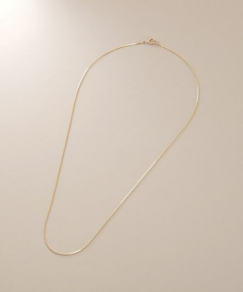 COCOSHNIK / ココシュニック ネックレス・ペンダント・チョーカー | K10ベネチアンフラット ネックレス細 | 詳細4