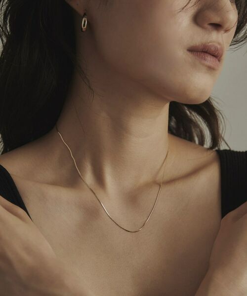 COCOSHNIK / ココシュニック ネックレス・ペンダント・チョーカー | K10ベネチアンフラット ネックレス細 | 詳細7