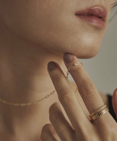 COCOSHNIK / ココシュニック ネックレス・ペンダント・チョーカー | K18中空プリムケーブルチェーン ネックレスS（43cm） | 詳細8