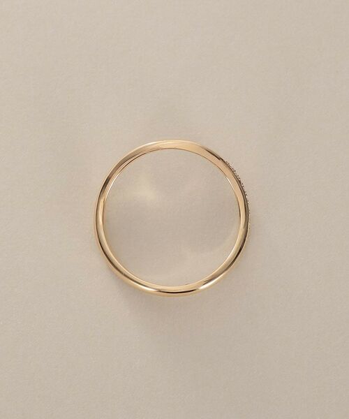 COCOSHNIK / ココシュニック リング | K10ダイヤモンド アシンメトリーSライン リング | 詳細3