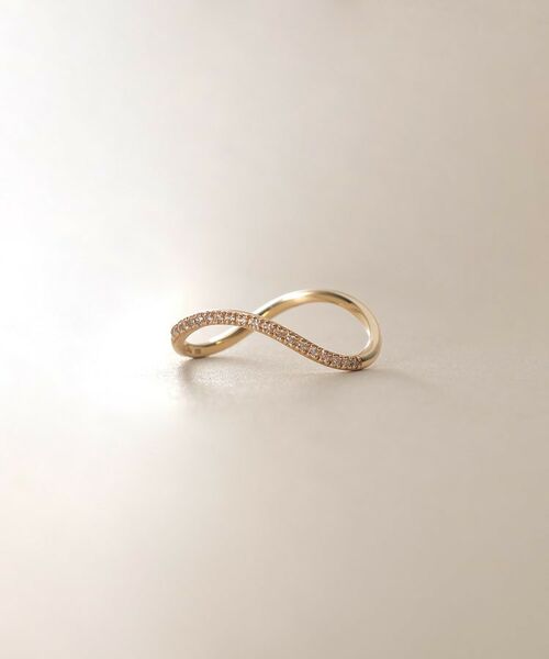 COCOSHNIK / ココシュニック リング | K10ダイヤモンド Sライン リング | 詳細1