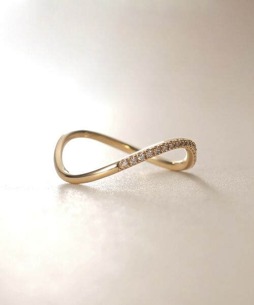 COCOSHNIK / ココシュニック リング | K10ダイヤモンド Sライン リング | 詳細2