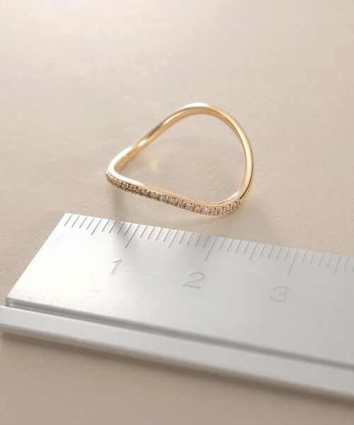 COCOSHNIK / ココシュニック リング | K10ダイヤモンド Sライン リング | 詳細4