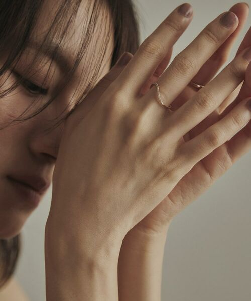 COCOSHNIK / ココシュニック リング | K10ダイヤモンド Sライン リング | 詳細7