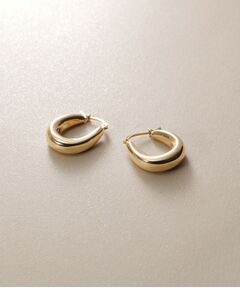 COCOSHNIK / ココシュニック ピアス・イヤリング | K10中空カーブ フープピアス