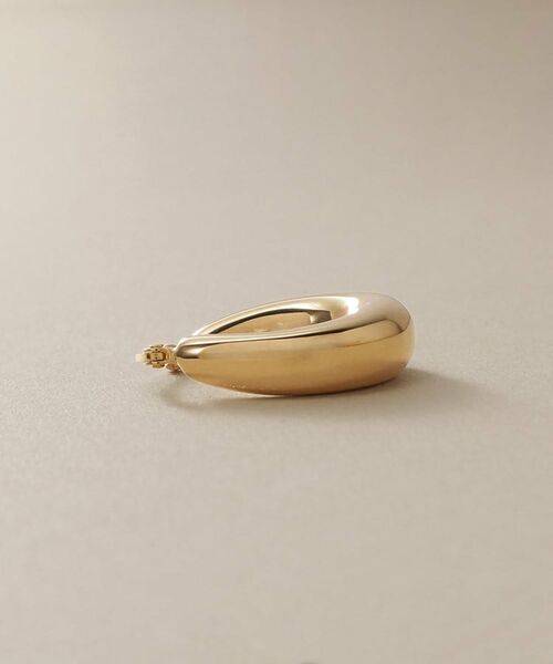 COCOSHNIK / ココシュニック ピアス・イヤリング | K10中空カーブ フープピアス | 詳細2