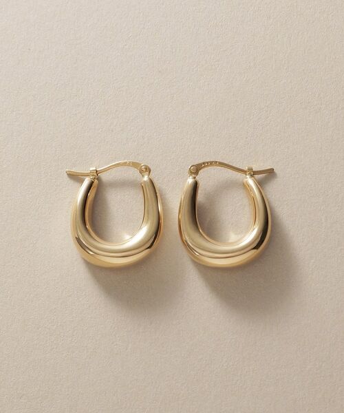 COCOSHNIK / ココシュニック ピアス・イヤリング | K10中空カーブ フープピアス | 詳細3