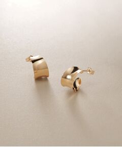 COCOSHNIK / ココシュニック ピアス・イヤリング | K10逆アールプレート スタッドピアス