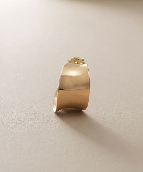 COCOSHNIK / ココシュニック ピアス・イヤリング | K10逆アールプレート スタッドピアス | 詳細2