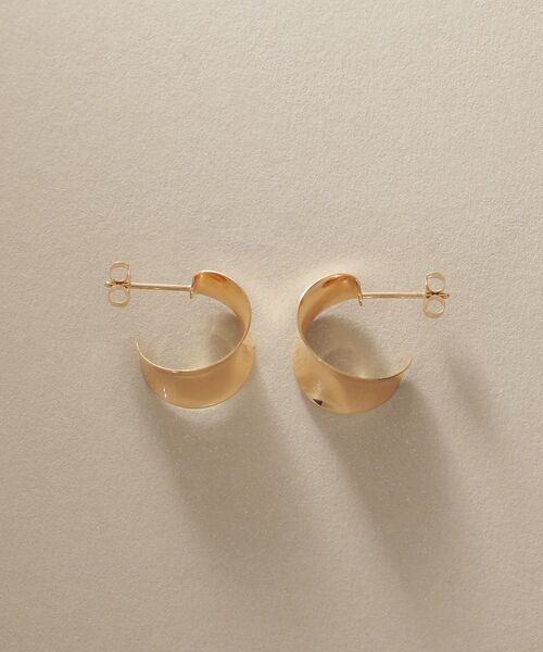 COCOSHNIK / ココシュニック ピアス・イヤリング | K10逆アールプレート スタッドピアス | 詳細3