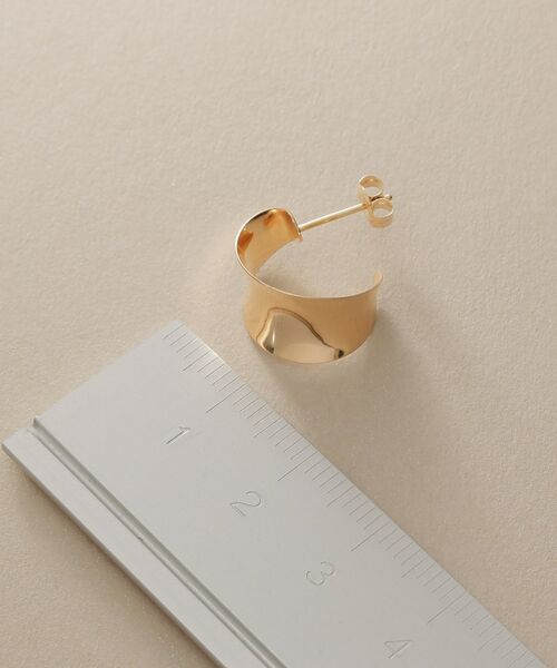 COCOSHNIK / ココシュニック ピアス・イヤリング | K10逆アールプレート スタッドピアス | 詳細4