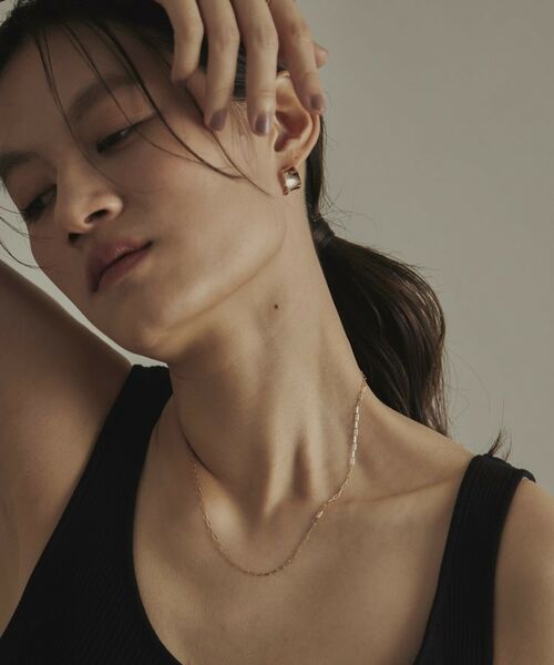 COCOSHNIK / ココシュニック ピアス・イヤリング | K10逆アールプレート スタッドピアス | 詳細6