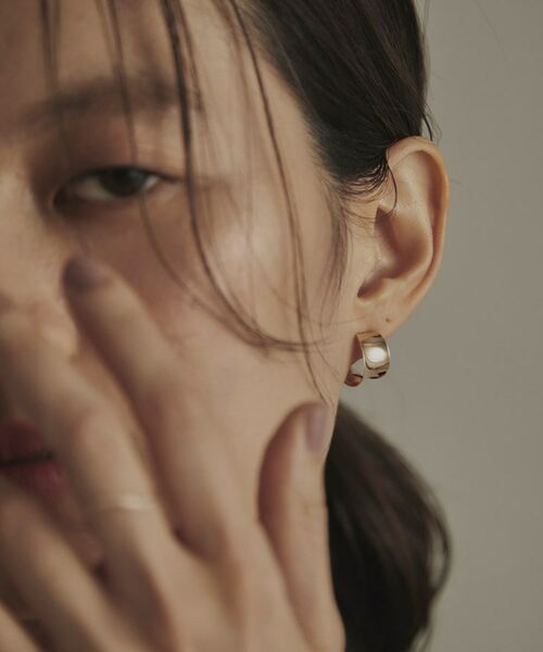 COCOSHNIK / ココシュニック ピアス・イヤリング | K10逆アールプレート スタッドピアス | 詳細8