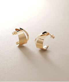 COCOSHNIK / ココシュニック ピアス・イヤリング | K10フォールディングプレート スタッドピアス