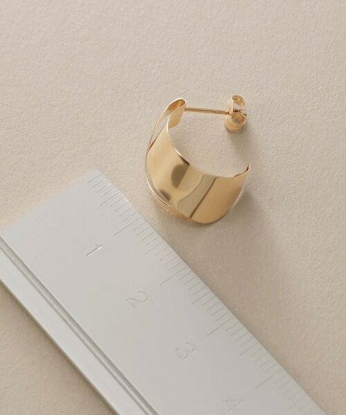 COCOSHNIK / ココシュニック ピアス・イヤリング | K10フォールディングプレート スタッドピアス | 詳細4