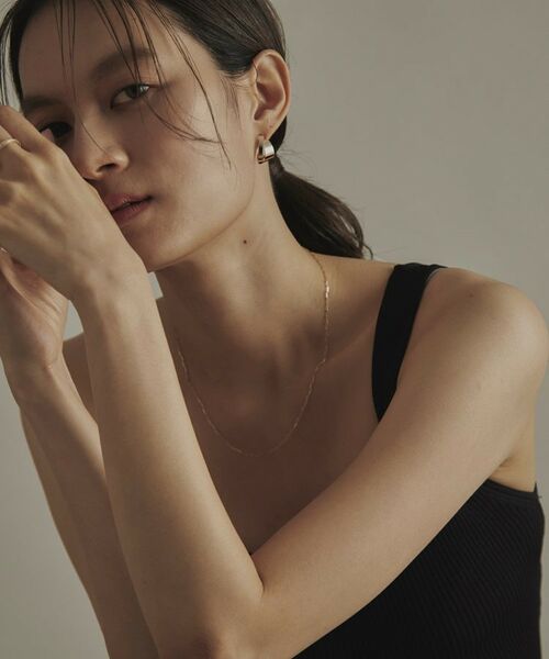 COCOSHNIK / ココシュニック ピアス・イヤリング | K10フォールディングプレート スタッドピアス | 詳細6