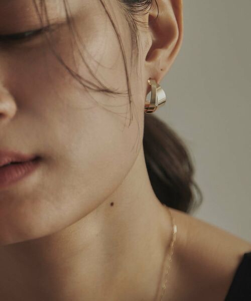 COCOSHNIK / ココシュニック ピアス・イヤリング | K10フォールディングプレート スタッドピアス | 詳細7