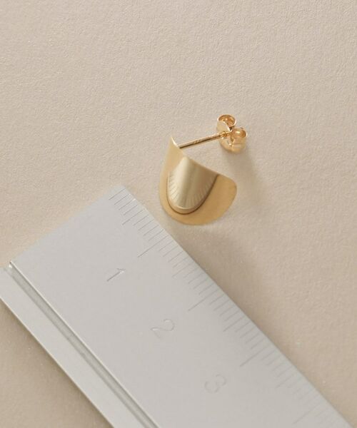 COCOSHNIK / ココシュニック ピアス・イヤリング | K10ラウンドプレート スタッドピアス | 詳細4