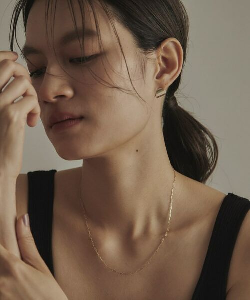 COCOSHNIK / ココシュニック ピアス・イヤリング | K10ラウンドプレート スタッドピアス | 詳細6