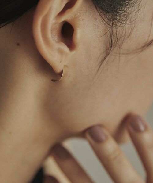 COCOSHNIK / ココシュニック ピアス・イヤリング | K10ラウンドプレート スタッドピアス | 詳細8