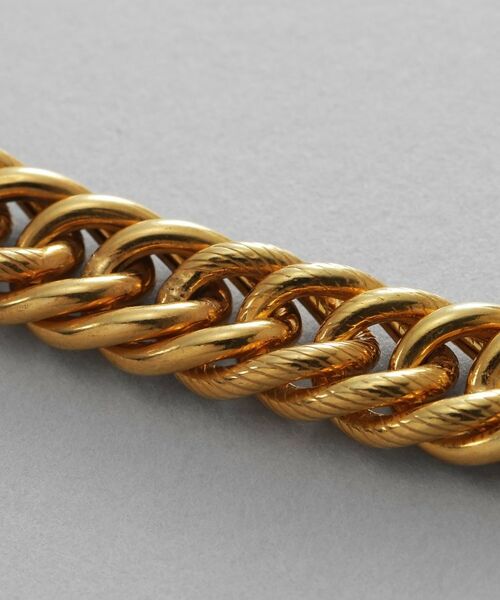 COCOSHNIK / ココシュニック ネックレス・ペンダント・チョーカー | シルバー デザインチェーン ホロウカットダブルカーブネックレス GP | 詳細5