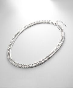 COCOSHNIK / ココシュニック ネックレス・ペンダント・チョーカー | シルバー デザインチェーン ホロウカットダブルカーブネックレス