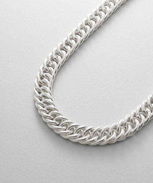 COCOSHNIK / ココシュニック ネックレス・ペンダント・チョーカー | シルバー デザインチェーン ホロウカットダブルカーブネックレス | 詳細2