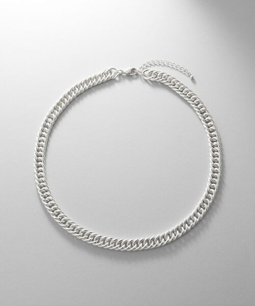 COCOSHNIK / ココシュニック ネックレス・ペンダント・チョーカー | シルバー デザインチェーン ホロウカットダブルカーブネックレス | 詳細4