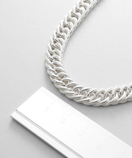 COCOSHNIK / ココシュニック ネックレス・ペンダント・チョーカー | シルバー デザインチェーン ホロウカットダブルカーブネックレス | 詳細6