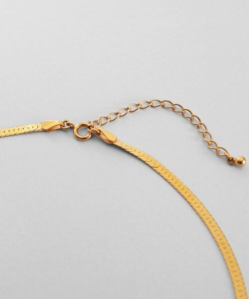 COCOSHNIK / ココシュニック ネックレス・ペンダント・チョーカー | シルバー デザインチェーン フラットスネークネックレスM（60cm） GP | 詳細3