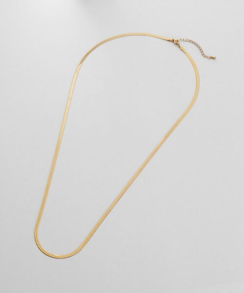 COCOSHNIK / ココシュニック ネックレス・ペンダント・チョーカー | シルバー デザインチェーン フラットスネークネックレスM（60cm） GP | 詳細4