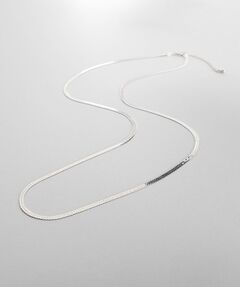 シルバー デザインチェーン フラットスネークネックレスM（60cm）