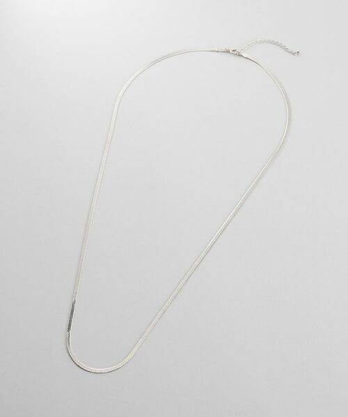COCOSHNIK / ココシュニック ネックレス・ペンダント・チョーカー | シルバー デザインチェーン フラットスネークネックレスM（60cm） | 詳細4