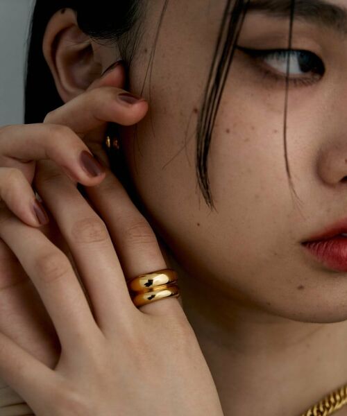 COCOSHNIK / ココシュニック リング | シルバー チャビーローテイテッドリング GP | 詳細7