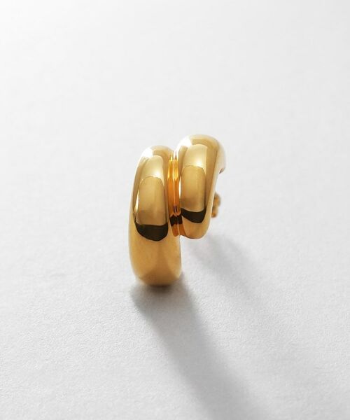 COCOSHNIK / ココシュニック ピアス・イヤリング | シルバー スモールフープ チャビーローテイテッドピアス GP | 詳細2