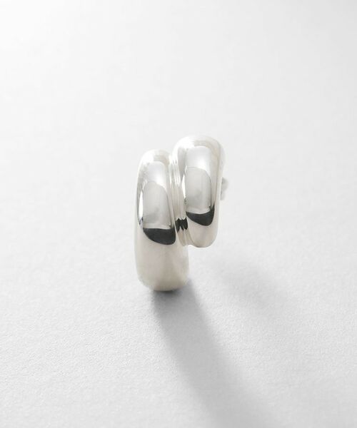 COCOSHNIK / ココシュニック ピアス・イヤリング | シルバー スモールフープ チャビーローテイテッドピアス | 詳細2