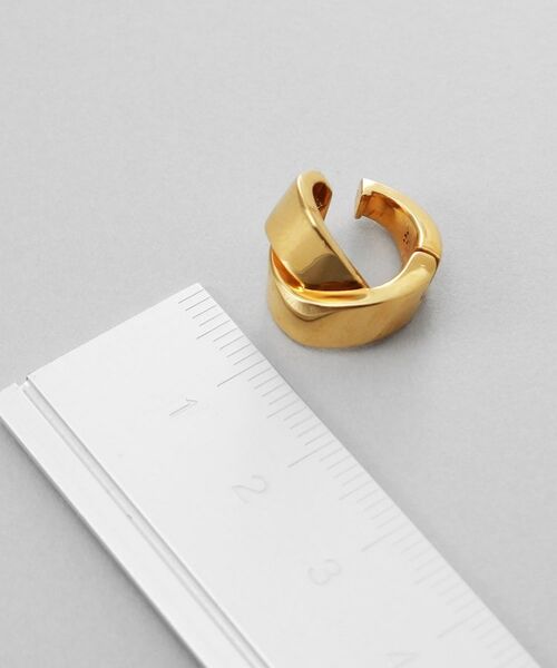 COCOSHNIK / ココシュニック ピアス・イヤリング | シルバー ハギーイヤリング フォールディングオーバーラップ GP | 詳細4