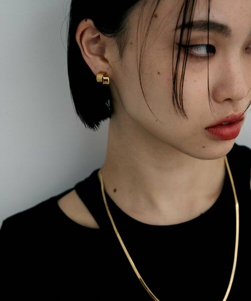 COCOSHNIK / ココシュニック ピアス・イヤリング | シルバー ハギーイヤリング フォールディングオーバーラップ GP | 詳細7