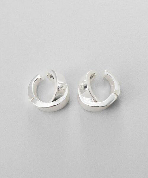 COCOSHNIK / ココシュニック ピアス・イヤリング | シルバー ハギーイヤリング フォールディングオーバーラップ | 詳細3