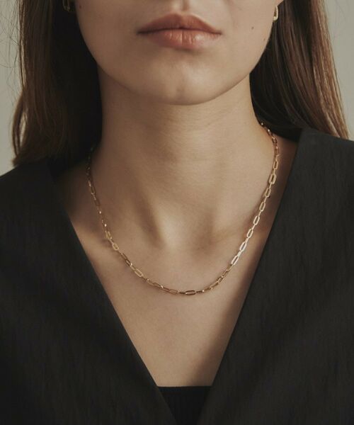 COCOSHNIK / ココシュニック ネックレス・ペンダント・チョーカー | K10ダイヤモンド 中空プリムダイヤステーション ネックレス | 詳細10