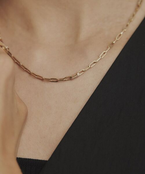 COCOSHNIK / ココシュニック ネックレス・ペンダント・チョーカー | K10ダイヤモンド 中空プリムダイヤステーション ネックレス | 詳細11