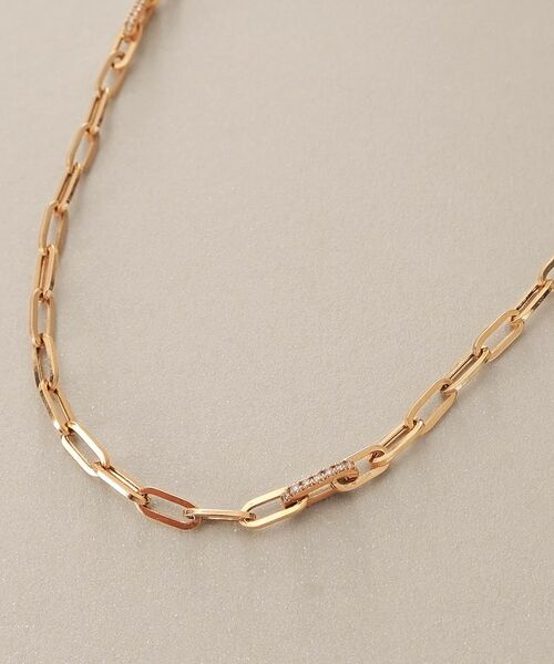 COCOSHNIK / ココシュニック ネックレス・ペンダント・チョーカー | K10ダイヤモンド 中空プリムダイヤステーション ネックレス | 詳細2