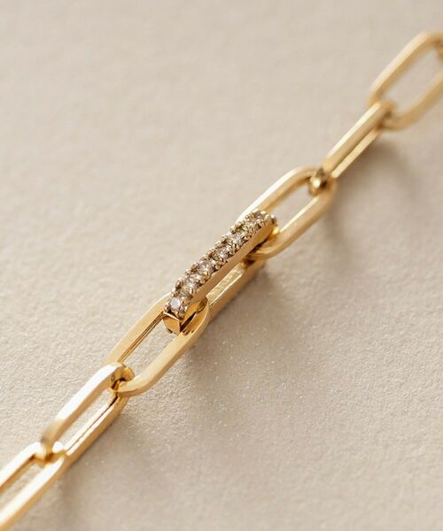 COCOSHNIK / ココシュニック ネックレス・ペンダント・チョーカー | K10ダイヤモンド 中空プリムダイヤステーション ネックレス | 詳細5